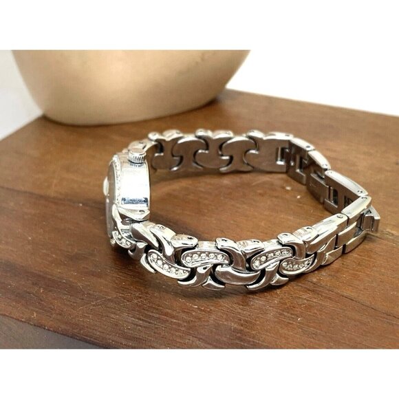 Timex Women's Watch TW2T49700 Quartz Mother of Pearl Silver Steel Oval Petite - Picture 8 of 13